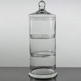 Decoration Transparent Glass Storage Jar with Lid
