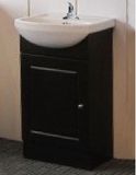 MDF PVC Black Cabinet Us Style Classic Bathroom Furniture (AC6052)