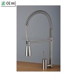 Brush Nickle Pull-Down Kitchen Sink Water Mixer Faucet (QH0747S)