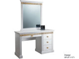 Oppein White High Gloss Lacquer Dresser with Mirror (ZT11171)