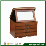 Classical Mirrored Special Design Wooden Jewelry Box
