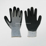 Hppe Cut Resistant Latex Gloves with Rough Finish (5200)