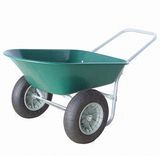 Wheelbarrow with Powder Coating, Plasticf Tray