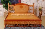 Bedroom Double Bed Rattan Hotel Furniture