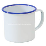 5/6/7/8/9/10/11/12mm White Enamel Tea Coffee Mug Cup Camping Picnic Travel