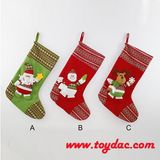 Red Soft Animal Christmas Stocking