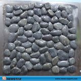 Black Stone Wall Pebble Decoration