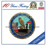 Cheap Metal Eagle Military Challenge Coin with Enamel Color