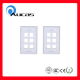 6 Port Network Wall Face Plate for CAT6 / Cat5e
