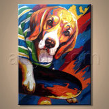 Modern Pup Oil Painting on Canvas