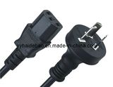 Australian SAA 3 Pins Plug to Iec C13 Computer Power Cords (D06/QT3)