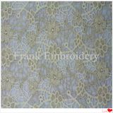 Cotton&Silver Thread/Flat Embroidery/Flk-6567-Gm