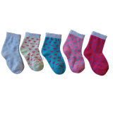 Children Socks with Heart Design with Picot Welt CS-119