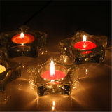 Five-Pointed Crystal Candle Holder for Holiday Decoration