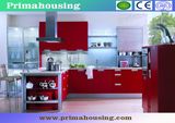 Red Lacquer Kitchen Cabinet (PR-K2020)