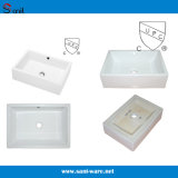 Very Popular Cupc Rectangular Counter Top Porcelain Sink (SN104)