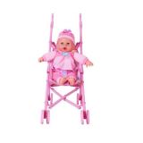 Funny Plastic Baby Doll Stroller with Doll