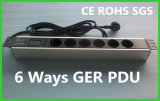 Germany PDU 6 Outlet with Current and Voltage Display