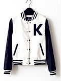 Women Fashion Baseball Cotton Fleece Sport Jacket