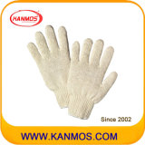 Natural White Cotton Knitted Industrial Hand Safety Work Gloves (61002)