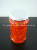 Sweet Red Pepper Slices in Glass Jar