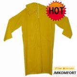 Yellow Reflective Traffic PVC Long Raincoat (JMC-252K)