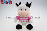 High Quanlity Plush Cow Toy with Baby Smile Face and Pink T-Shirt