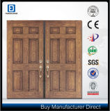 Fangda Double Leaf Fiberglass Door, Wood Grain Korean Style, More Luxury Than Double Leaf Wooden Door