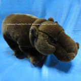 35cm 3D Brown Hippo Stuffed Toys