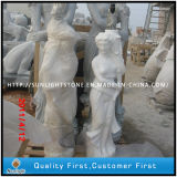 Pure White Marble Statue, Marble Sculpture, Stone Garden