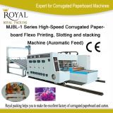 High-Speed Corrugated Paperboard Flexo Printing with Slotting and Stacking Machine (Automatic Feed, MJBL-1)