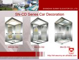 Elevator Cabin with Concave Golden Panel (SN-CD-152)