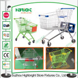 TPR Castors Plastic Coating Supermarket Shopping Cart Trolley
