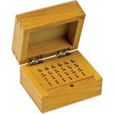 Jewelry 24 Hole Wooden Bur Box W/Lid