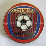 Metal Imitation Cloisonne Football Lapel Pin Badge (badge-053)