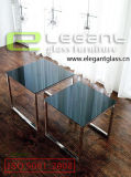 Elegant Black Glass End Table in Living Room Furniture