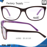 Unbreakable Purple Optic Frames in Double Colors Eyewear (A15302)