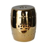 Chinese Golden Garden Stool (LS-22)