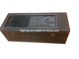 Decorative Gift Package Classical Recycled Wholesale Single Leather Wine Box (FG8015)