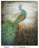 Color Spectacle Handmade Canvas Peacock Oil Painting