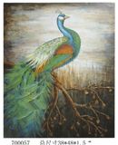 Color Spectacle Handmade Canvas Peacock Oil Painting