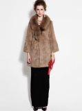 Ladies Fashion Fur Overcoat