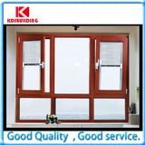 Heat Insulated Aluminum Casement Window with Shutter (KDSC183)