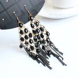 Jewelry Gold Plated Crystal Stud Drop Earrings for Women