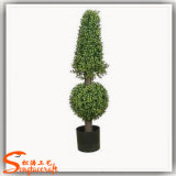 Hot Sale Artificial Boxwood Plastic Topiary Tree Bonsai