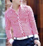 Mens Long Sleeves Fashion Stripe Shirt