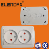 European Style Wall Mounted 2 Pin Double Socket Outlet (S8209)