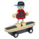 Wooden Toy Car-Pullpack Skateboard