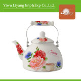 4L New Design Enamel Kettle with Ceramic Handle (BY-2807)