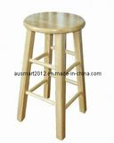 Wooden Bar Stools, Circle Seat, Nc Lacquer